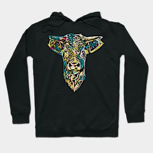 colorful cow lines Hoodie